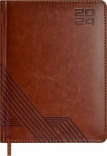 Ежедневник датированный на 2024 год Сариф, коричневый, А6+, 176 листов