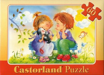 Puzzle-60.В-06281. Друзья. Игра с щенком Puzzle-60.В-06281. Друзья. Игра с щенком