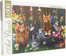 Artpuzzle-1000 "КОТЯТА МЕЙН-КУН В САДУ" (ХАП1000-4439)