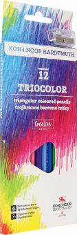 Карандаши цветные Triocolor, 12 цветов, с точилкой