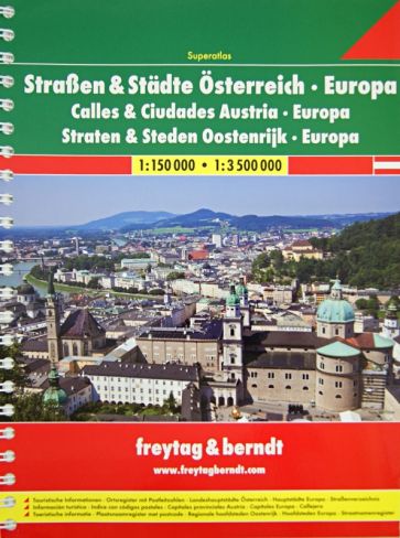 Roads & Cities Austria. Europa. SuperAtlas 1:150 000 - 1:350 000 обложка книги Roads & Cities Austria. Europa. SuperAtlas 1:150 000 - 1:350 000 обложка книги