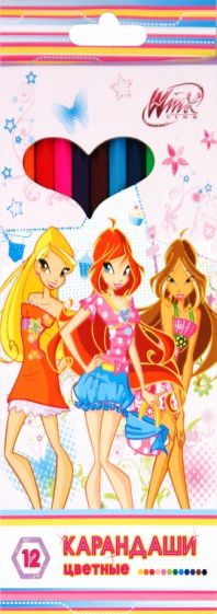 Карандаши "Winx", 12 цветов (6600B12/W) Карандаши "Winx", 12 цветов (6600B12/W)