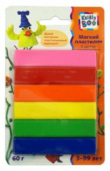 Мягкий пластилин. 70 грамм. 6 цветов (46639) Мягкий пластилин. 70 грамм. 6 цветов (46639)
