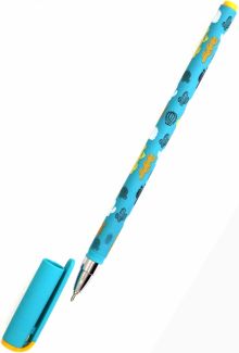 Ручка масляная, круглый прорезиненный корпус, синяя, 0,5 мм. (LXOPSS-CE2)
