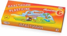 Пластилин "Мультики" со стеком, 6 цветов (280015)