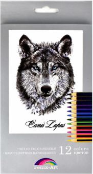 Набор цветных карандашей, 12 цветов "Волк" (32870-12)