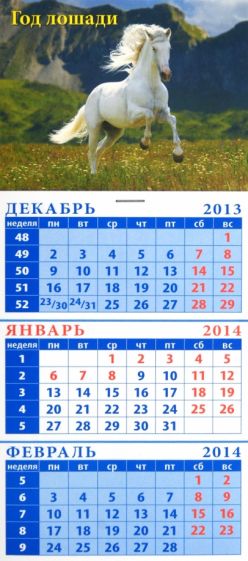 Календарь на 2014 год "Андалузская лошадь на фоне гор". Квартальный (23410) Календарь на 2014 год "Андалузская лошадь на фоне гор". Квартальный (23410)