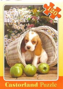 Puzzle-120.MIDI.В-12282.Щенок в корзине Puzzle-120.MIDI.В-12282.Щенок в корзине