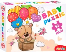 Baby Puzzle-12 Мишка и воздушные шары