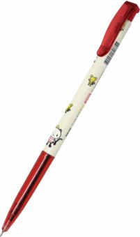 Ручка шариковая автоматическая Slim Ball Point Pen, 0,38 мм., красная