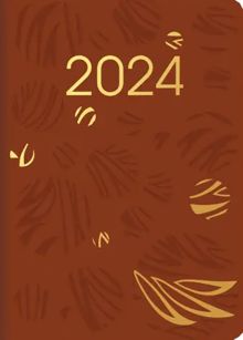 Ежедневник датированный на 2024 год Gallery. Каштановый, 176 листов, А5
