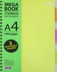 Бизнес-тетрадь 140 листов, А4 "MEGA BOOK" Желтая (84106)