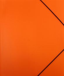 Папка пластиковая с клапанами на резинке "DIAMOND NEON оранжевая", А4 (Пк4р_02035)